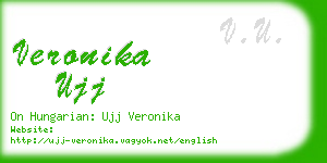 veronika ujj business card